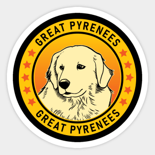 Great Pyrenees Dog Portrait Sticker